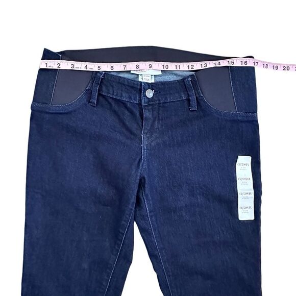 Isabel Maternity ~ Dark Denim Jeggings with elastic side panels ~ size 6/28R - Picture 7 of 9